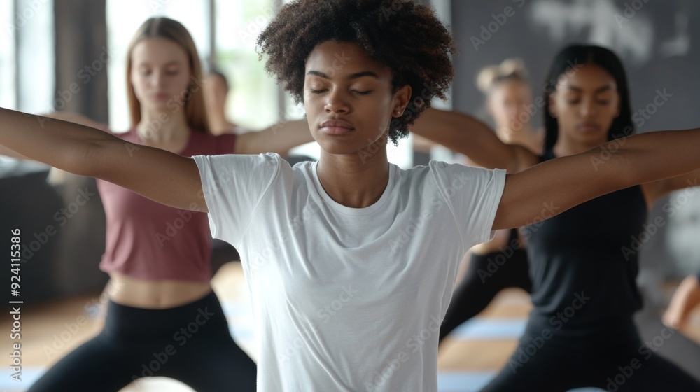 Group Yoga Practice in Studio Group Yoga Practice in Studio