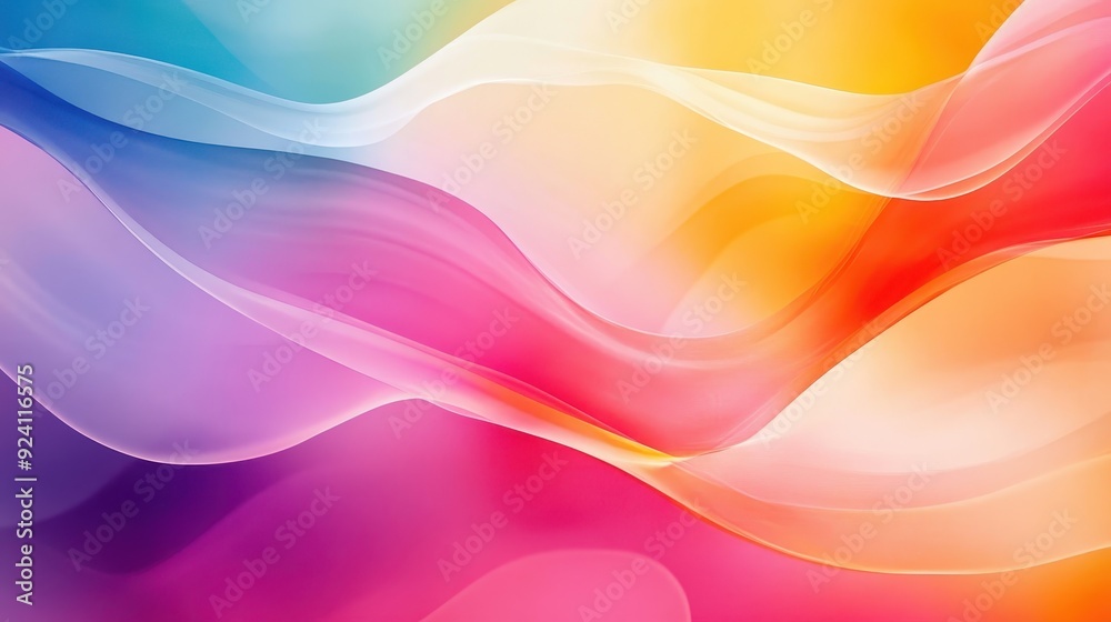 Fototapeta premium Abstract vibrant wave gradient background with flowing colorful hues. Perfect for creative projects, design inspiration, or art displays.