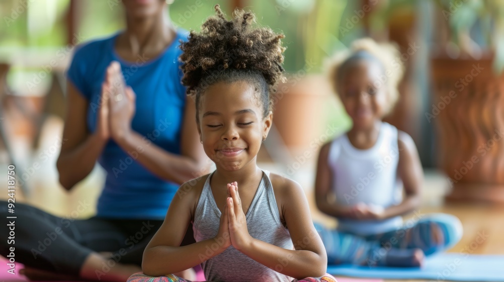 Family Yoga Class in Bright Community Center Promoting Fun and Bonding for Parents and Children Family Yoga Class in Bright Community Center Promoting Fun and Bonding for Parents and Children