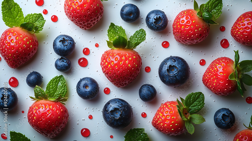 Pour un dessert d'été sain, mélangez fraises, framboises, et myrtilles fraîches, une explosion de saveurs rouges et juteuses. Pour un dessert d'été sain, mélangez fraises, framboises, et myrtilles fraîches, une explosion de saveurs rouges et juteuses.