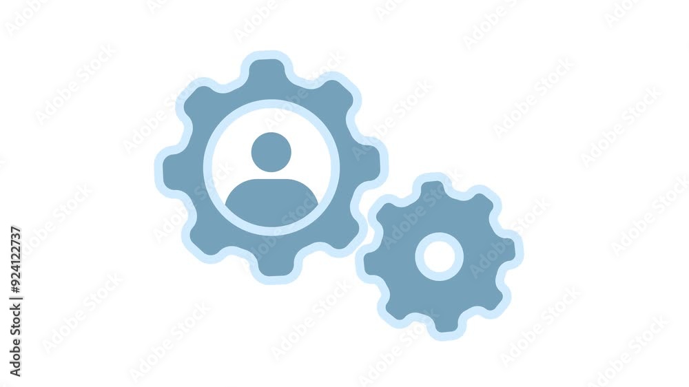 Setting animated icon. Process animation 4k. Settings transparent alpha channel motion Setting animated icon. Process animation 4k. Settings transparent alpha channel motion