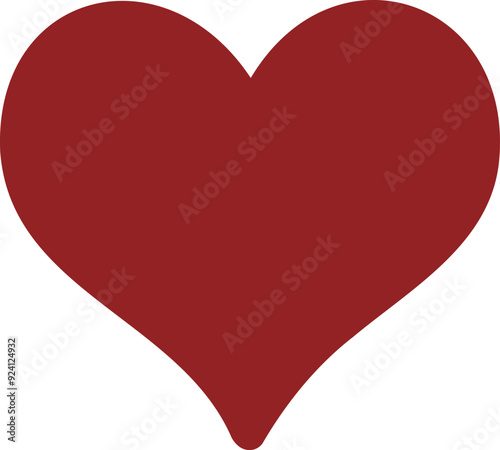 Love Heart, love, romance or valentine's day red heart. Heart vector icons. Artistic red heart love symbols isolated editable vector.	