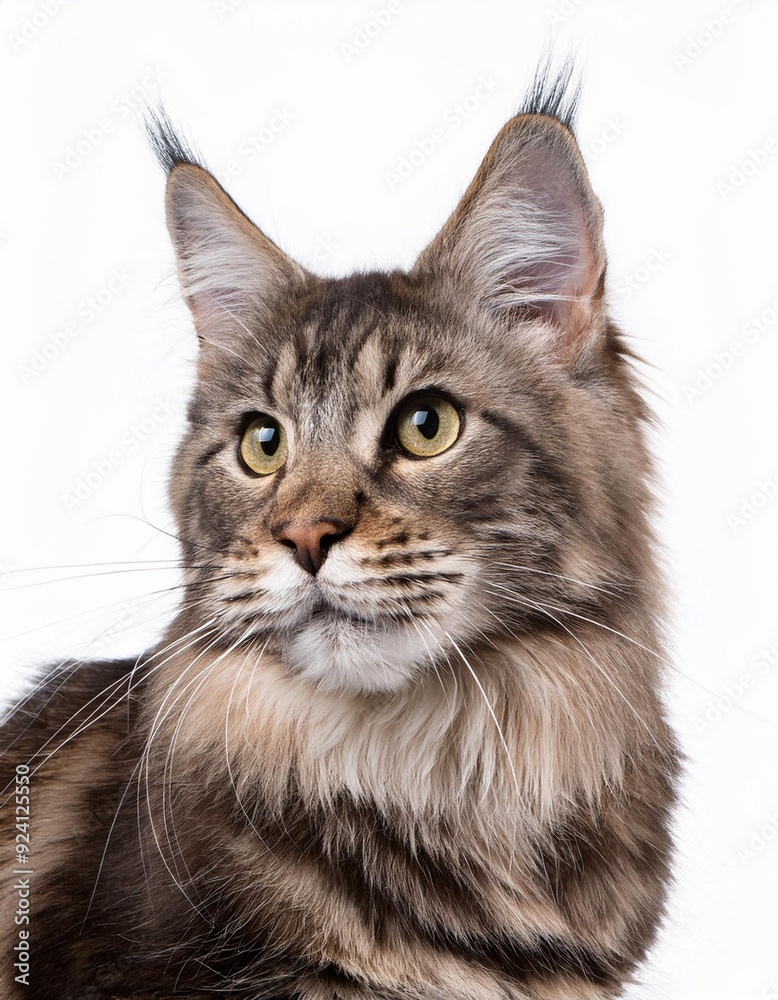 Fototapeta premium 猫のポートレート（cat portrait on white background） 