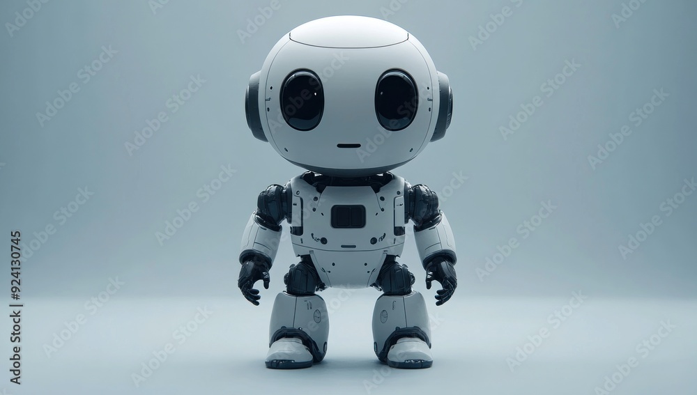 Small White Robot Posing Small White Robot Posing