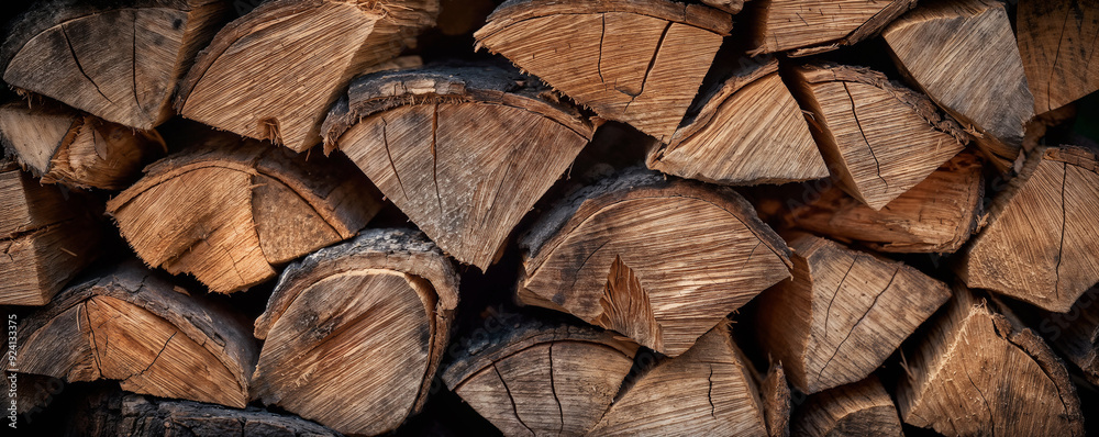 A pile of chopped fire wood, closeup A pile of chopped fire wood, closeup