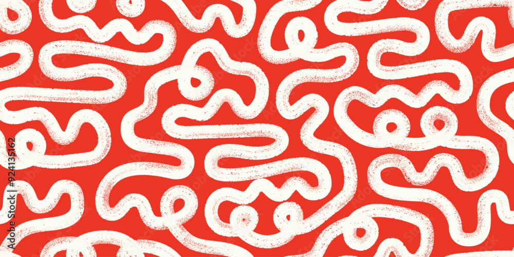 White paint abstract brush strokes vector seamless pattern. Hand drawn ...
