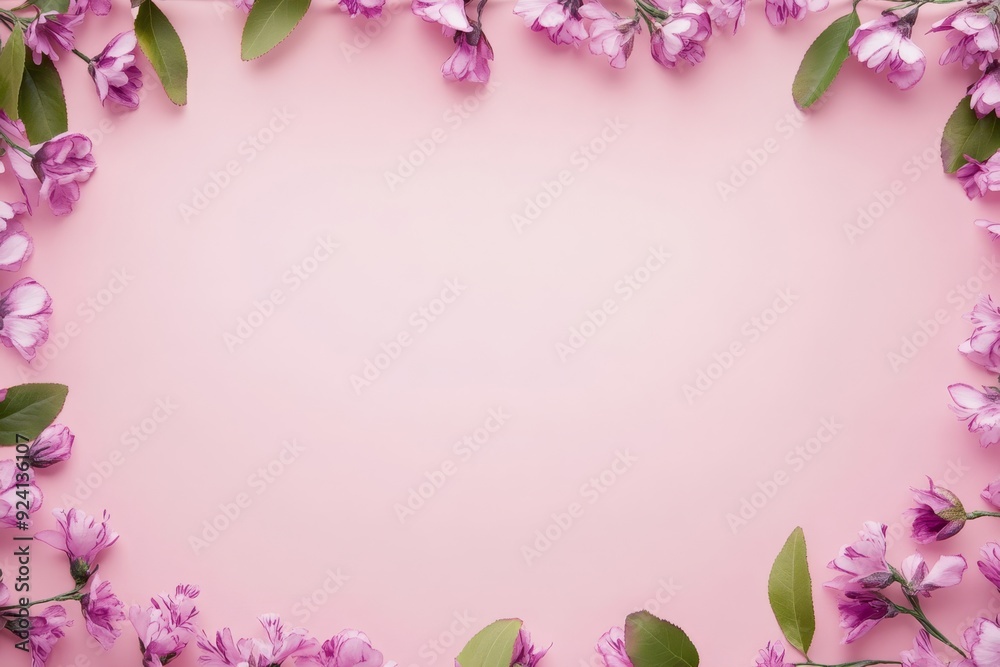Elegant floral border with vibrant flowers lush greenery on light background. Ideal for decorative designs wedding invitations or romantic designs valentines day, mother's day, women's day Elegant floral border with vibrant flowers lush greenery on light background. Ideal for decorative designs wedding invitations or romantic designs valentines day, mother's day, women's day