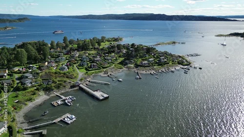 Lindøya island in Oslofjorden on a sunny summer day