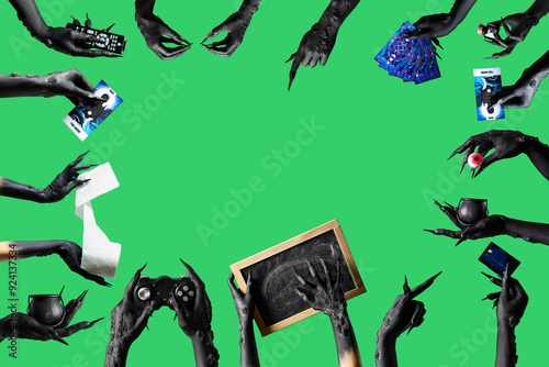 Frame made of many witches ...