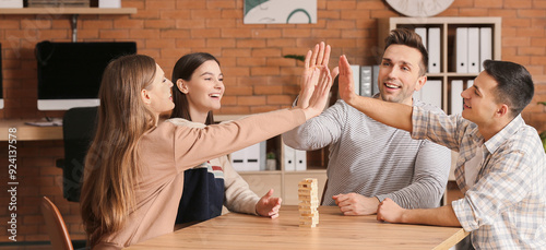 Team of business people hol...