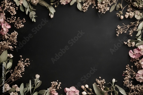 Wallpaper Mural Elegant floral border with vibrant flowers lush greenery on light background. Ideal for decorative designs wedding invitations or romantic designs valentines day, mother's day, women's day Torontodigital.ca