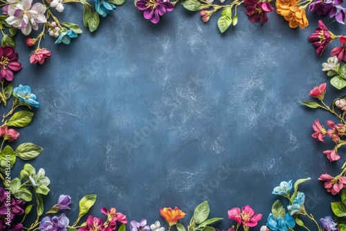 Wallpaper Mural Elegant floral border with vibrant flowers lush greenery on light background. Ideal for decorative designs wedding invitations or romantic designs valentines day, mother's day, women's day Torontodigital.ca