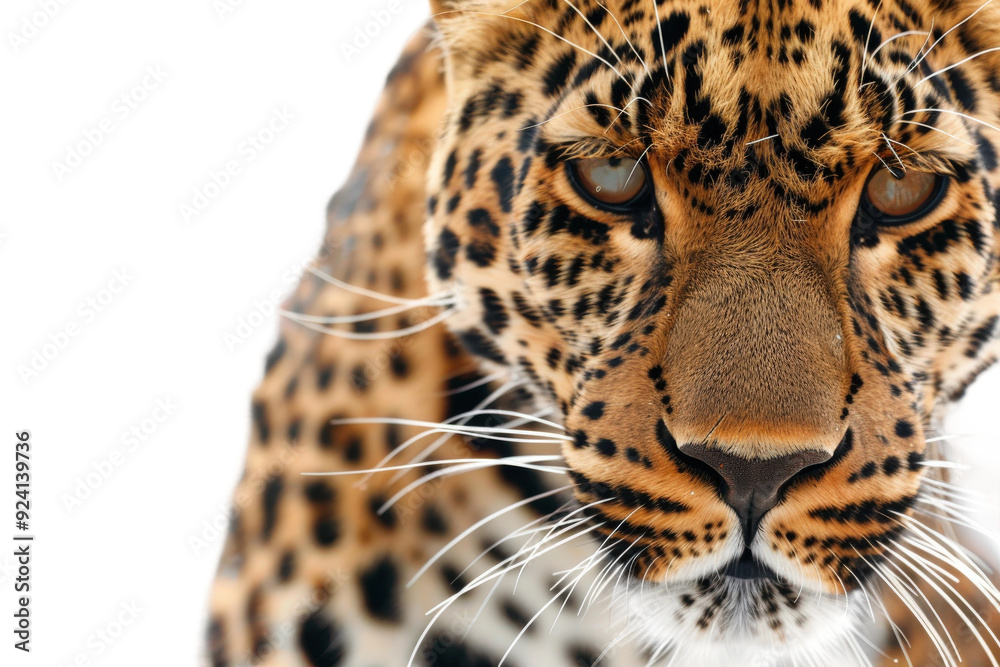 Obraz premium Close-Up of a Leopard with Powerful Gaze