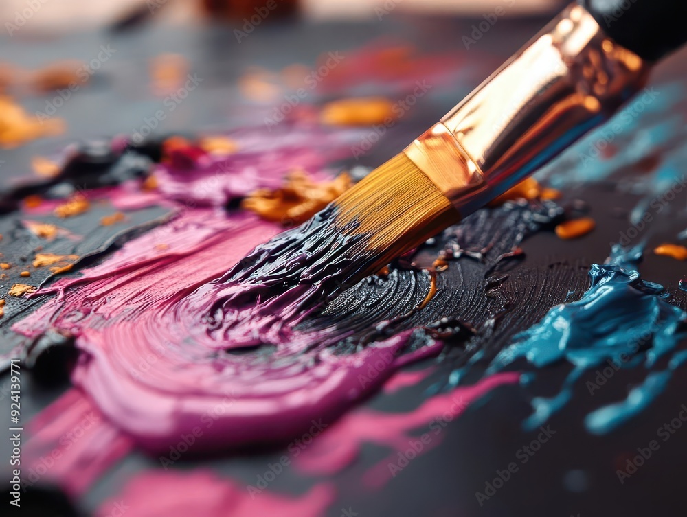 Fototapeta premium Art therapy sessions, vibrant healing, creative expression, therapeutic process