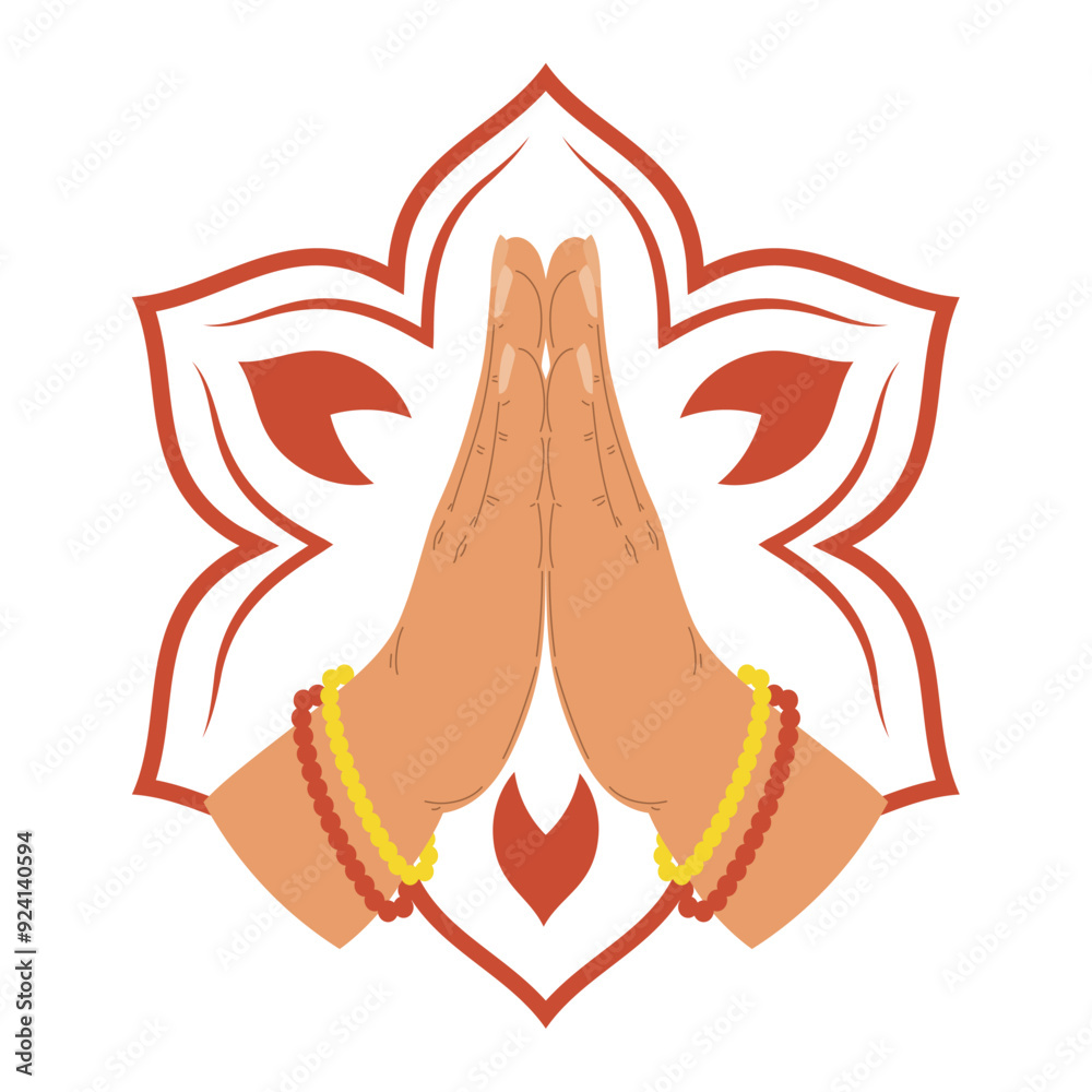 Obraz premium indian welcome namaste hands