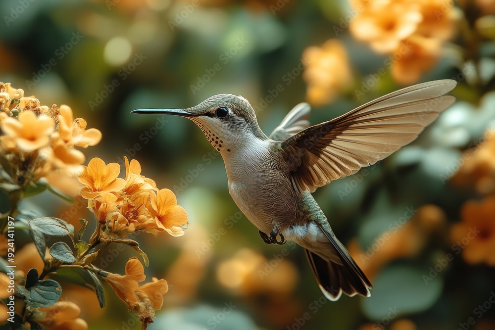 Naklejka premium Hummingbird in Flight