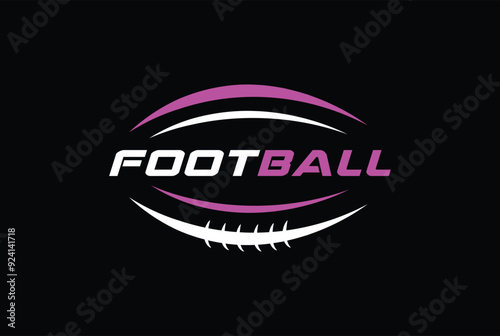 American Football badge logo vector - Rugby logo
