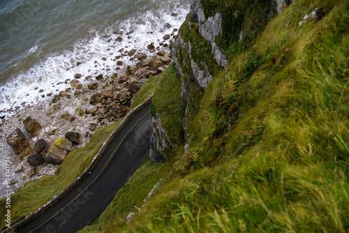 Great Orme, limestone headland offering picturesque vistas. Irish Sea, Wales photo