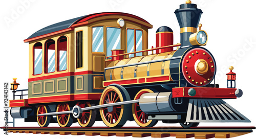 A vintage train vector illustration