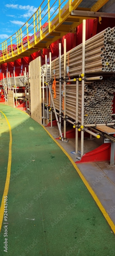 Lifting equipment. wire, block, pull lift. stairs. scaffold Lifting equipment. wire, block, pull lift. stairs. scaffold