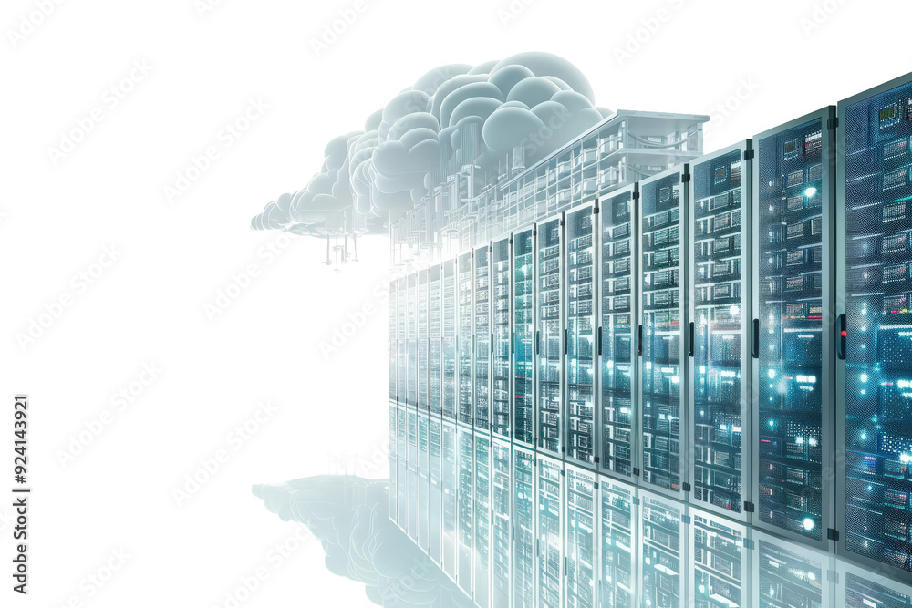 Obraz premium Modern Cloud Computing Infrastructure