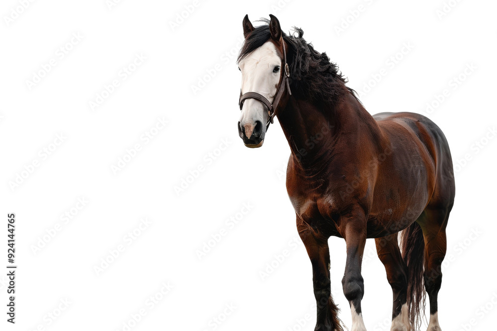Fototapeta premium Beautiful Clydesdale Horse with Flowing Mane