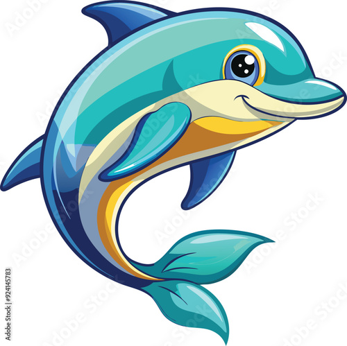 A dolphin cartoon vector illustration