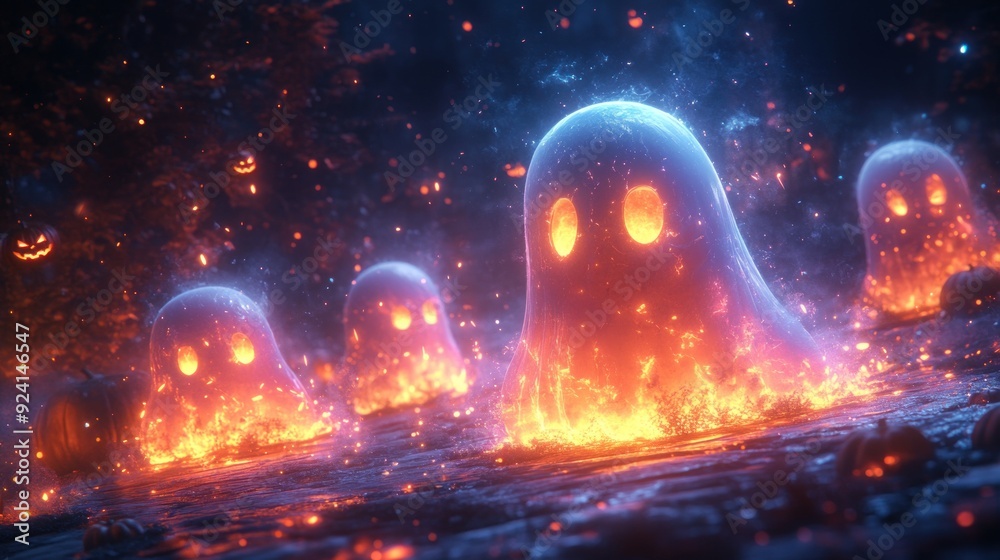 Mystical Halloween Ghosts Mystical Halloween Ghosts