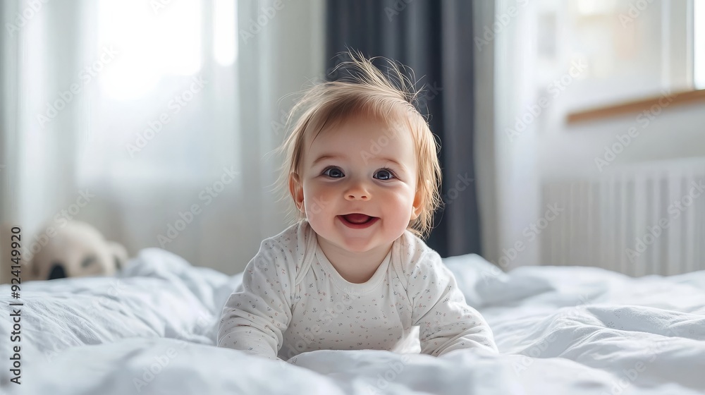 Cute baby's bed photo