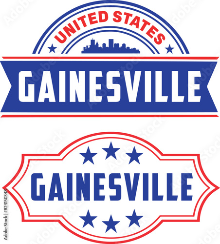 Tableau sur toile Gainesville Florida Vector Set