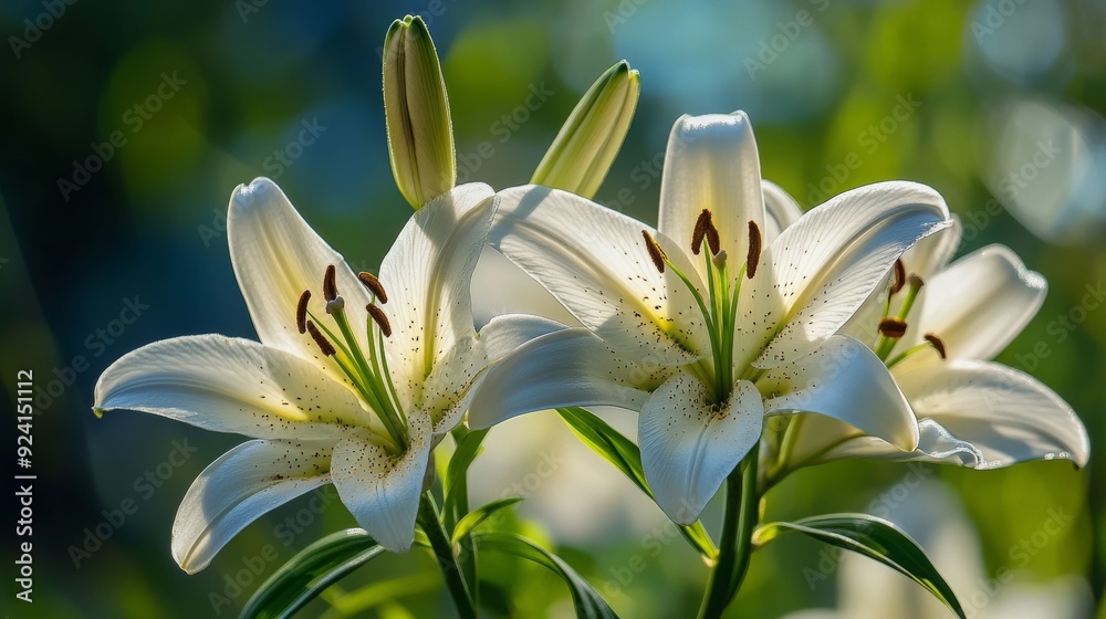 Obraz premium Perennial grasses with bulbs.