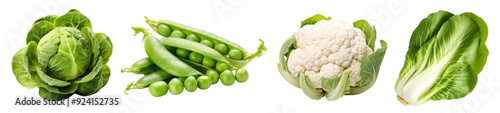 Fresh vegetables png cut out element set