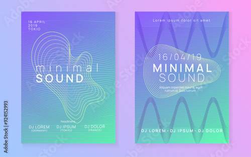Party Banner. Discotheque Festival Template. Pink Music Event. Techno Background. Trance Invite. Electronic Beat Illustration. Blue Fest Flyer. Green Party Banner