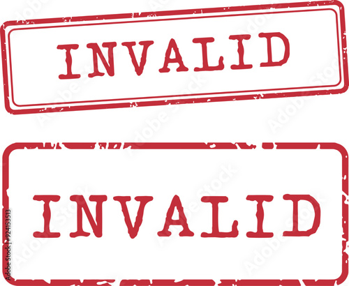Invalid Rubber Stamp Vector Set