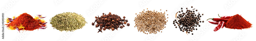Organic spices png cut out element set Organic spices png cut out element set