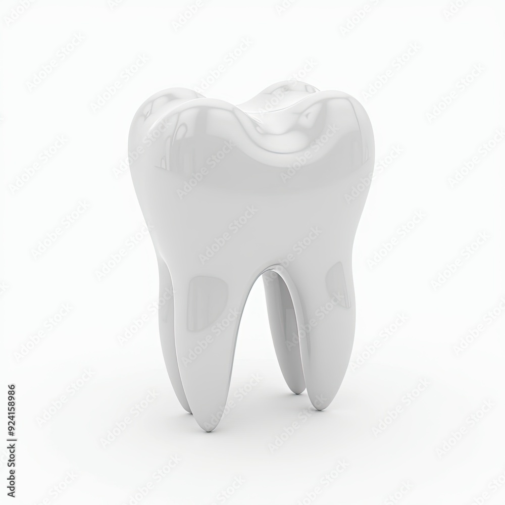 Glossy white tooth model, isolated on a plain background. Glossy white tooth model, isolated on a plain background.