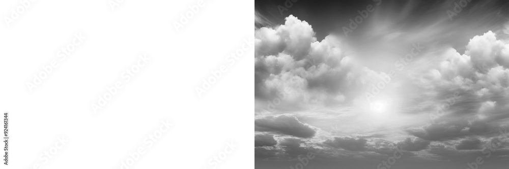 PNG Dramatic clouds in grayscale sky