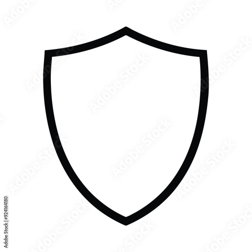 Sheild silhouette vector.