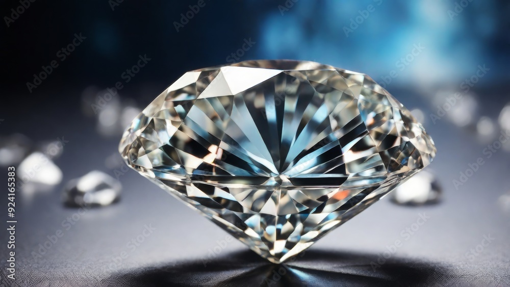 Diamond with tint on the neon background Created with Generative AI technology. Diamond with tint on the neon background Created with Generative AI technology.