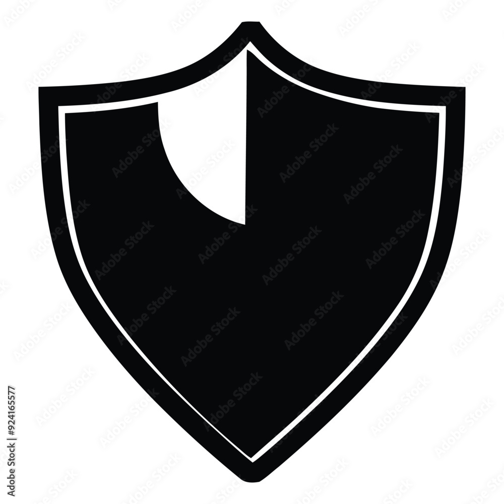 Sheild silhouette vector. Sheild silhouette vector.
