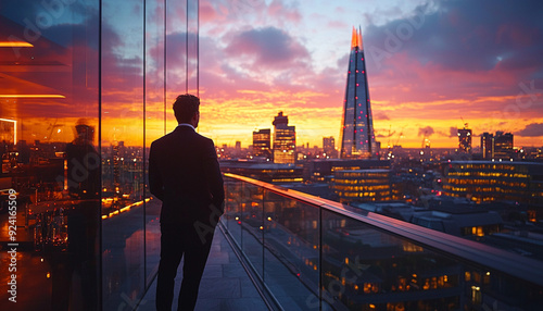 people viewing the London skyline
