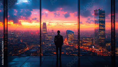 people viewing the London skyline