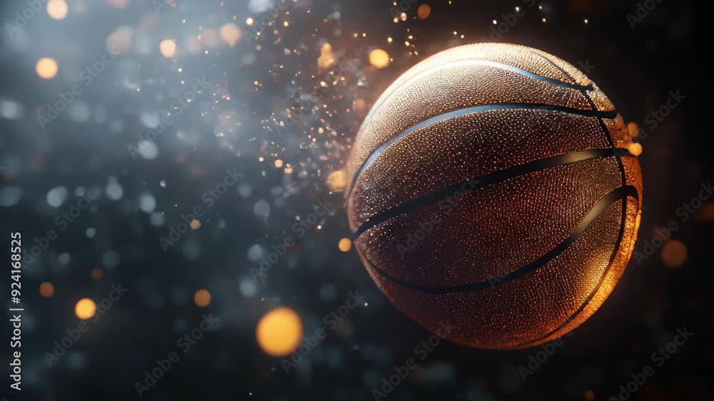 A basketball is sitting on a pile of confetti. The confetti is in various colors and is scattered all around the basketball. The scene gives off a festive and celebratory mood A basketball is sitting on a pile of confetti. The confetti is in various colors and is scattered all around the basketball. The scene gives off a festive and celebratory mood