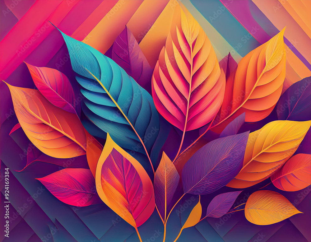 Modern Minimalist Pattern Geometric Shapes and Abstract Leaf Forms for Autumn Designs Modern Minimalist Pattern Geometric Shapes and Abstract Leaf Forms for Autumn Designs