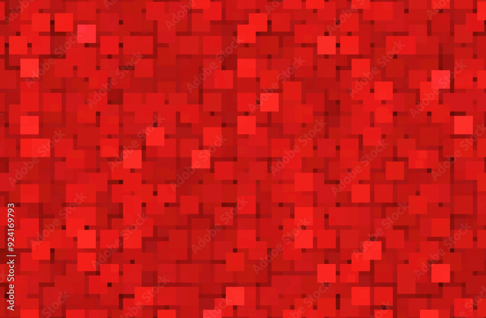 Fototapeta premium Red nice pixel puzzle background. Theme background games, 2d and 3d - shooting, arcade, rgb games. Music, disco.