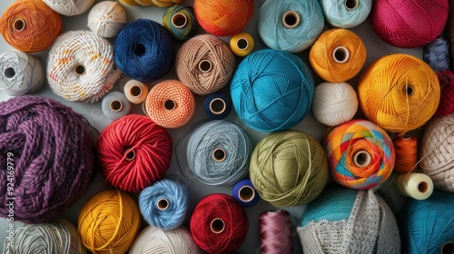 Colorful Yarn Balls for Knitting and Crocheting