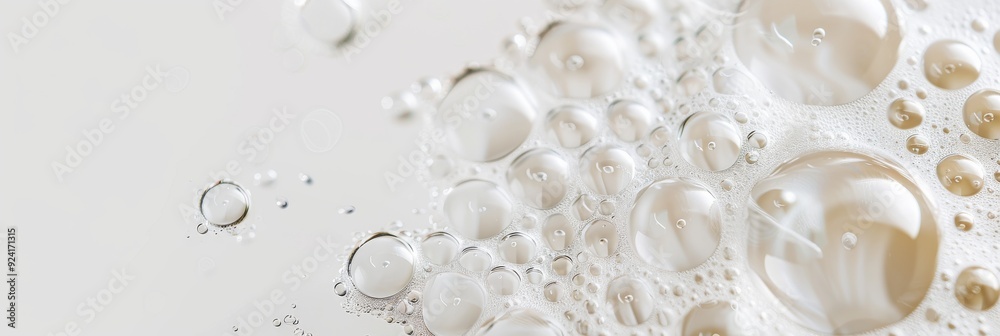 photo of soap lather floating gracefully on a pristine white background Each bubble represents photo of soap lather floating gracefully on a pristine white background Each bubble represents