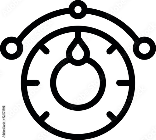 Simple icon of a pendulum swinging, evoking the concept of time passing