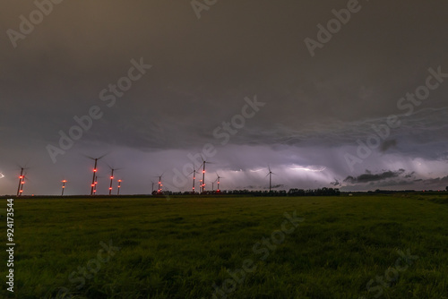 Gewitter im Windpark