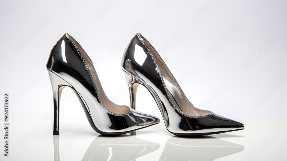 Glossy High Heels on White: A Striking Still Life Photo Glossy High Heels on White: A Striking Still Life Photo